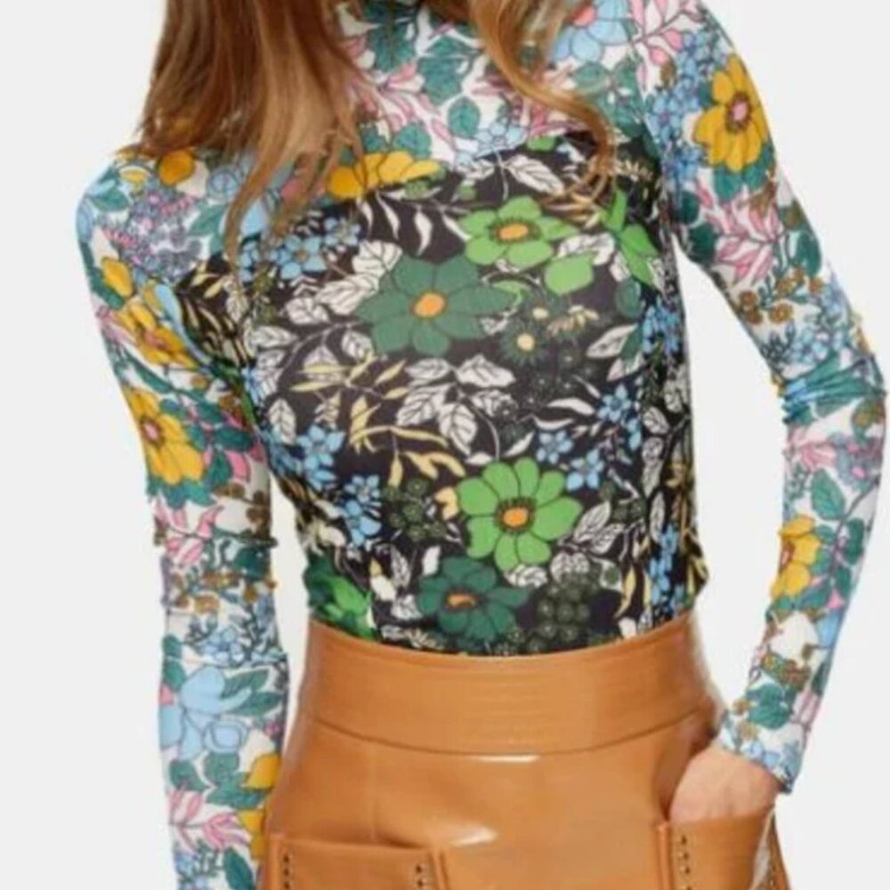 TOPSHOP gauzey floral top